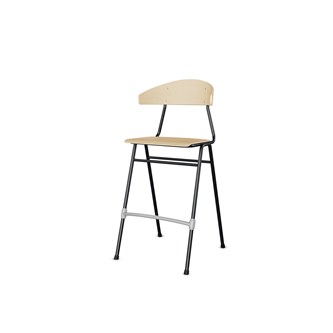 Stol Embrace BX 4-ben SH65 cm stort sete svarte ben