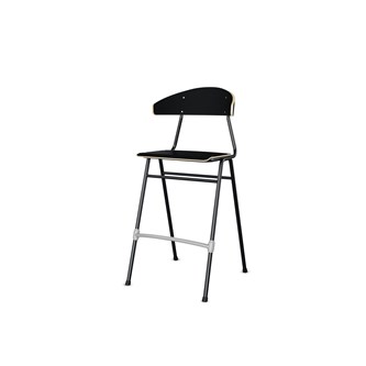 Stol Embrace BX 4-ben SH65 cm stort sete svarte ben