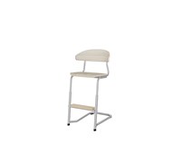 Stol Embrace C-stativ SH45/63 cm mellomstort sete sølv stativ