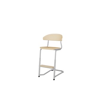 Stol Embrace C-stativ SH45/63 cm mellomstort sete sølv stativ