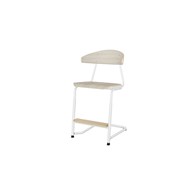 Stol Embrace BX C-stativ SH45/63 cm stort sete hvitt stativ