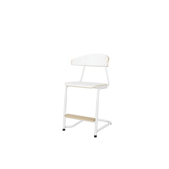 Stol Embrace BX C-stativ SH45/63 cm stort sete hvitt stativ