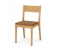 Stol Use med polstret sete, klarlakkert eik