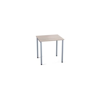 Bord Multiflex FSC BX HPL 70x60xH72 cm, sølvfarget understell, skuffeskinner