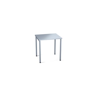 Bord Multiflex FSC BX HPL 70x60xH72 cm, sølvfarget understell, skuffeskinner