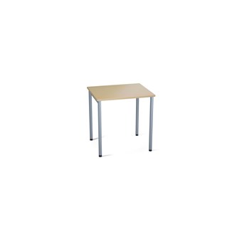 Bord Multiflex FSC BX HPL 70x60xH72 cm, sølvfarget understell, skuffeskinner