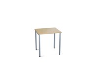 Bord Multiflex FSC BX HPL 70x60xH72 cm, sølvfarget understell, skuffeskinner