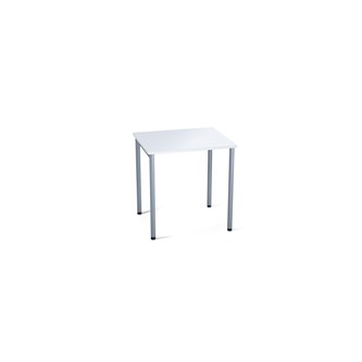 Bord Multiflex FSC BX HPL 70x60xH72 cm, sølvfarget understell, skuffeskinner