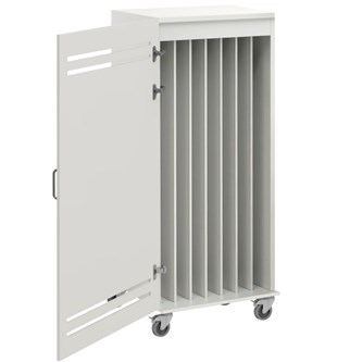 Norden madrasskap med hjul B140 D62 H160 hvit