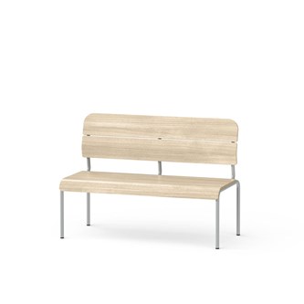 Adapt benk med rygg i kryssfiner SH 45 cm