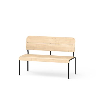 Adapt benk med rygg i kryssfiner SH 45 cm