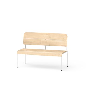 Adapt benk med rygg i kryssfiner SH 45 cm