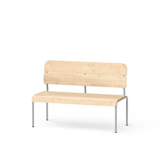 Adapt benk med rygg i kryssfiner SH 45 cm