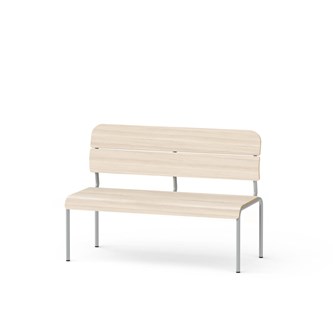 Adapt benk med rygg i kryssfiner SH 45 cm
