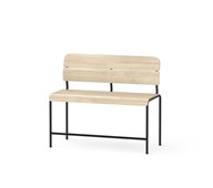 Adapt benk med rygg i kryssfiner SH 65 cm
