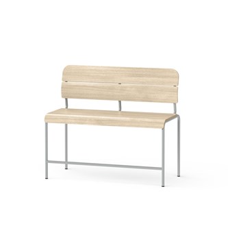 Adapt benk med rygg i kryssfiner SH 65 cm