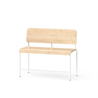 Adapt benk med rygg i kryssfiner SH 65 cm