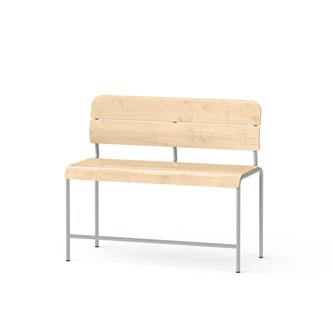 Adapt benk med rygg i kryssfiner SH 65 cm