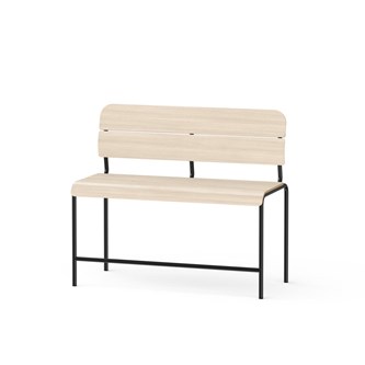 Adapt benk med rygg i kryssfiner SH 65 cm