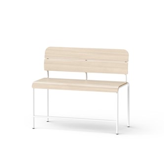 Adapt benk med rygg i kryssfiner SH 65 cm