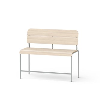 Adapt benk med rygg i kryssfiner SH 65 cm