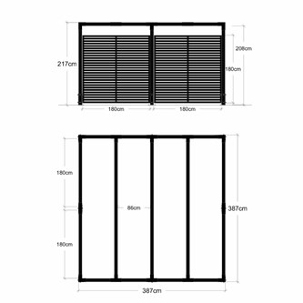 Cubic Pergola med gjerde