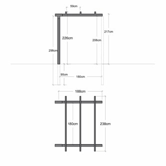 Pergola forlengelsesmodul