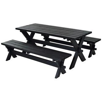 Nostalgi piknikbord svart