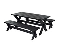 Nostalgi piknikbord svart