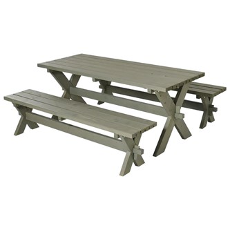 Nostalgi piknikbord gråbrunt