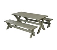 Nostalgi piknikbord gråbrunt