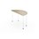 Reservedel bordplate 12:38 FSC HT halvrund 120x60 cm