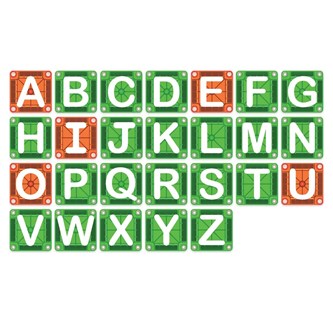 Magna-Tiles lær bokstaver 56 deler