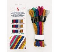Mouliné broderigarn metallic miks 12 stk