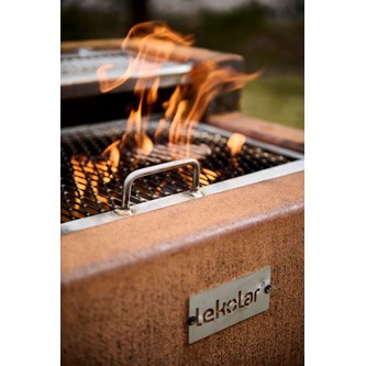 Grill av cortenstål to varmenivåer