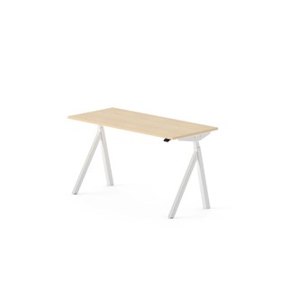 Skrivebord Work FSC BX Y-E 140x60 cm hvitt stativ