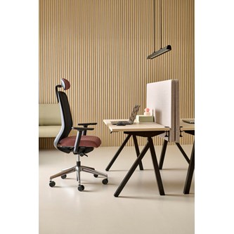 Skrivebord Work FSC BX Y-E 140x60 cm svart stativ