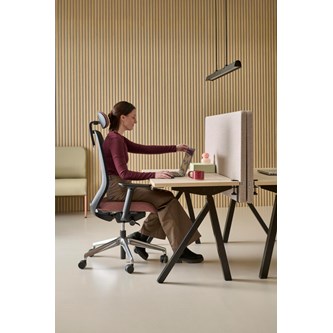 Skrivebord Work FSC BX Y-E 140x60 cm svart stativ