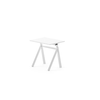 Skrivebord Work FSC BX Y-G 80x60 cm hvitt stativ