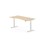 Skrivebord Work FSC BX T-E mageutskjæring 160x80 cm hvitt stativ