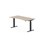 Skrivebord Work FSC BX T-E mageutskjæring 160x80 cm svart stativ