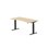 Skrivebord Work FSC BX T-E mageutskjæring 160x80 cm svart stativ