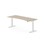 Skrivebord Work FSC BX T-E mageutskjæring 200x80 cm hvitt stativ