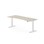 Skrivebord Work FSC BX T-E mageutskjæring 200x80 cm hvitt stativ