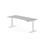 Skrivebord Work FSC BX T-E mageutskjæring 200x80 cm hvitt stativ