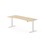Skrivebord Work FSC BX T-E mageutskjæring 200x80 cm hvitt stativ