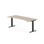 Skrivebord Work FSC BX T-E mageutskjæring 200x80 cm svart stativ