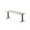 Skrivebord Work FSC BX T-E mageutskjæring 200x80 cm svart stativ
