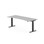 Skrivebord Work FSC BX T-E mageutskjæring 200x80 cm svart stativ