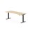Skrivebord Work FSC BX T-E mageutskjæring 200x80 cm svart stativ